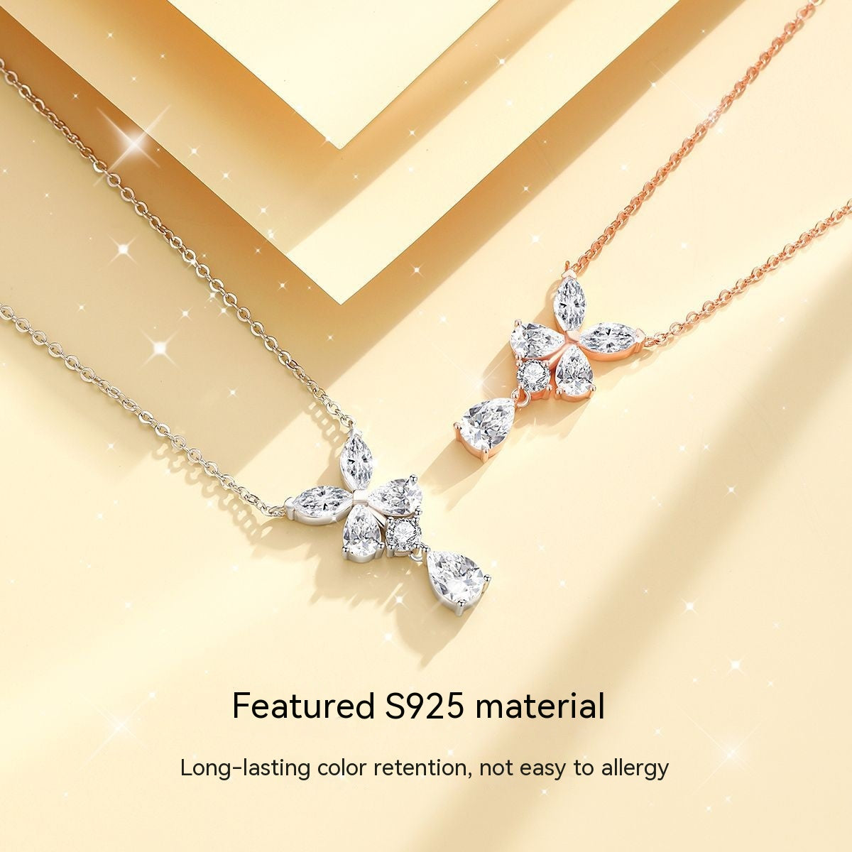 Necklace Women's All-match Sterling Silver Design Zircon