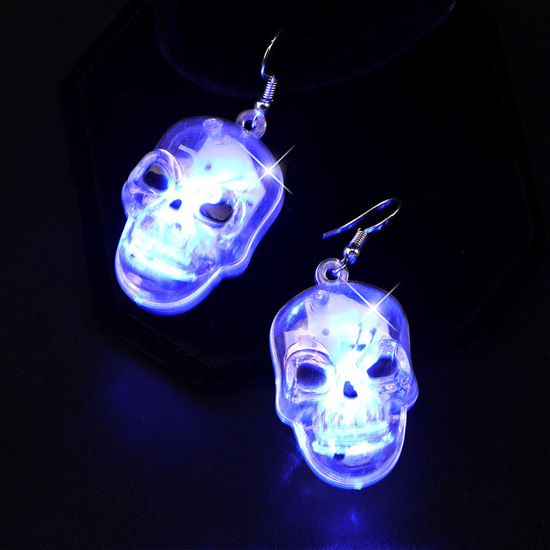 Halloween Party Earrings LED Light Transparent