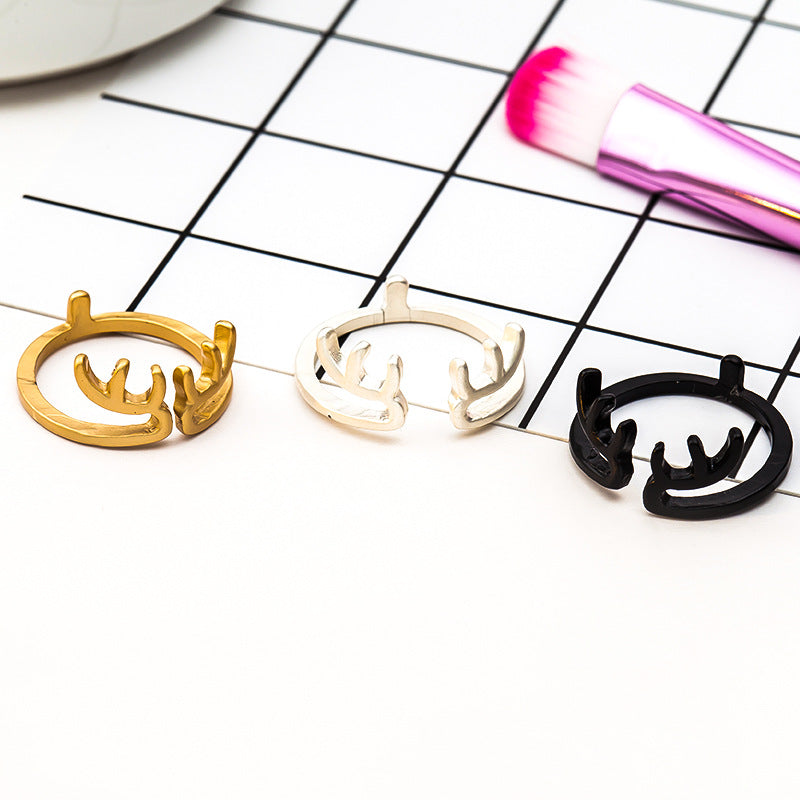 Fashion Creative Animal Ring Antler Ring