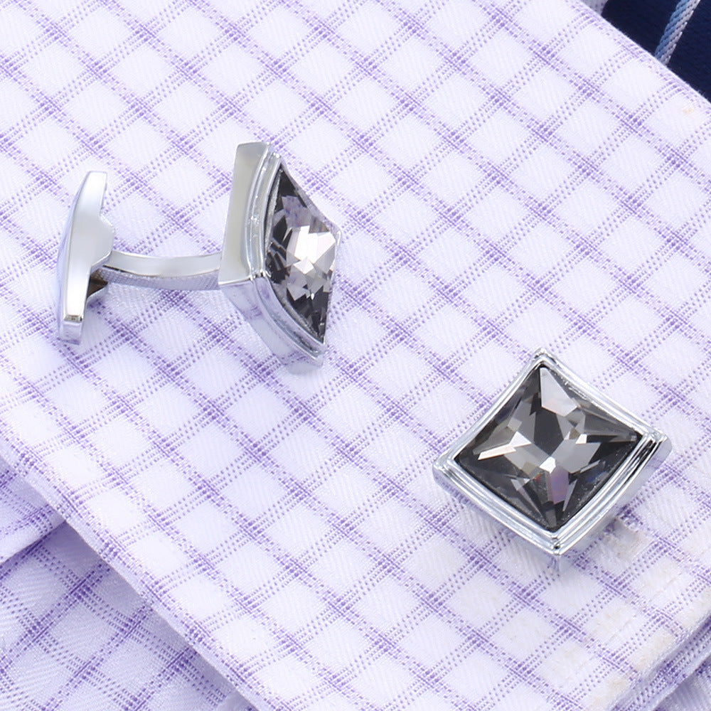 Smoked Grey Square Cufflinks