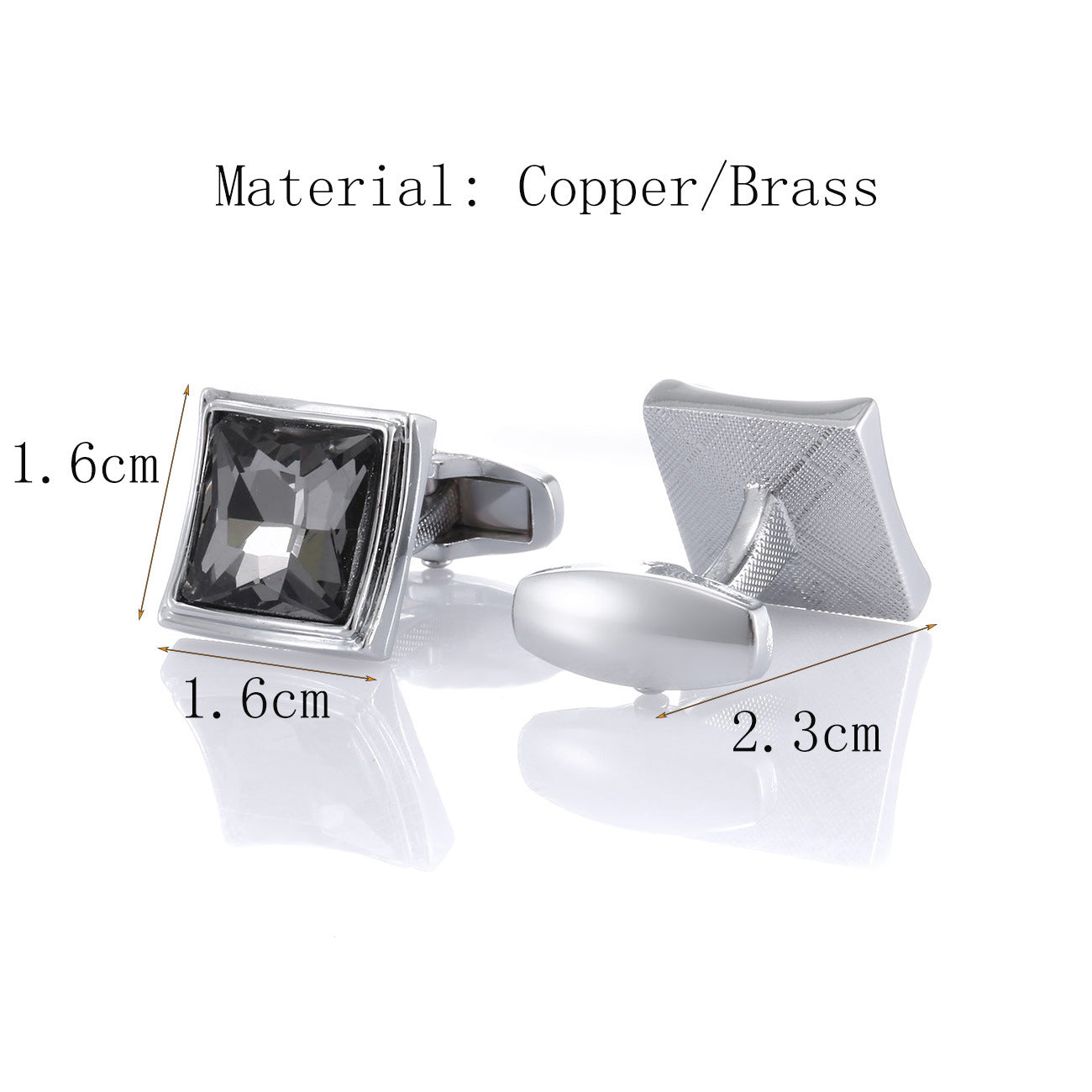 Smoked Grey Square Cufflinks