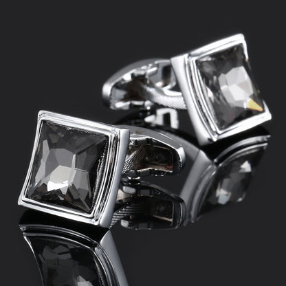 Smoked Grey Square Cufflinks