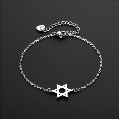 Stainless Steel Six-pointed Star Bracelet Titanium Steel