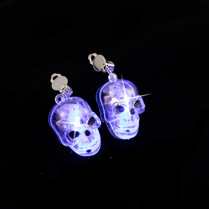 Halloween Party Earrings LED Light Transparent