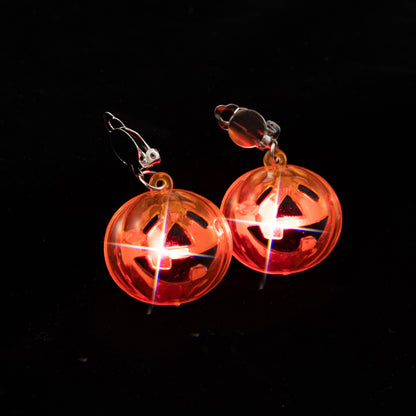 Halloween Party Earrings LED Light Transparent