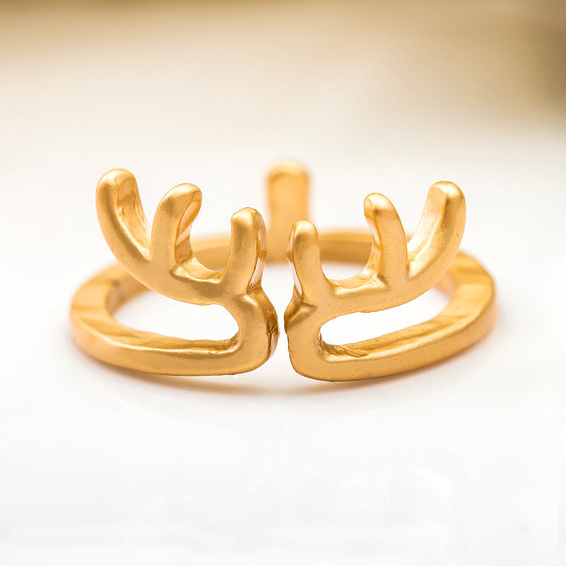 Fashion Creative Animal Ring Antler Ring