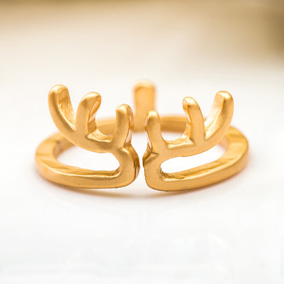 Fashion Creative Animal Ring Antler Ring